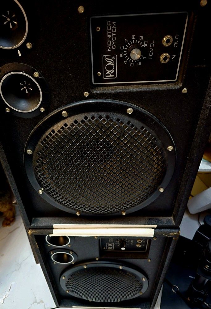 2 Ross Systems Model R-12PM 12 Inch Passive Monitor Pa Speakers
