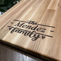 Personal Engraved Family Name Cutting Boards 