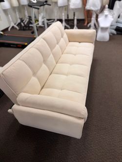beige tufted convertible sofa bed