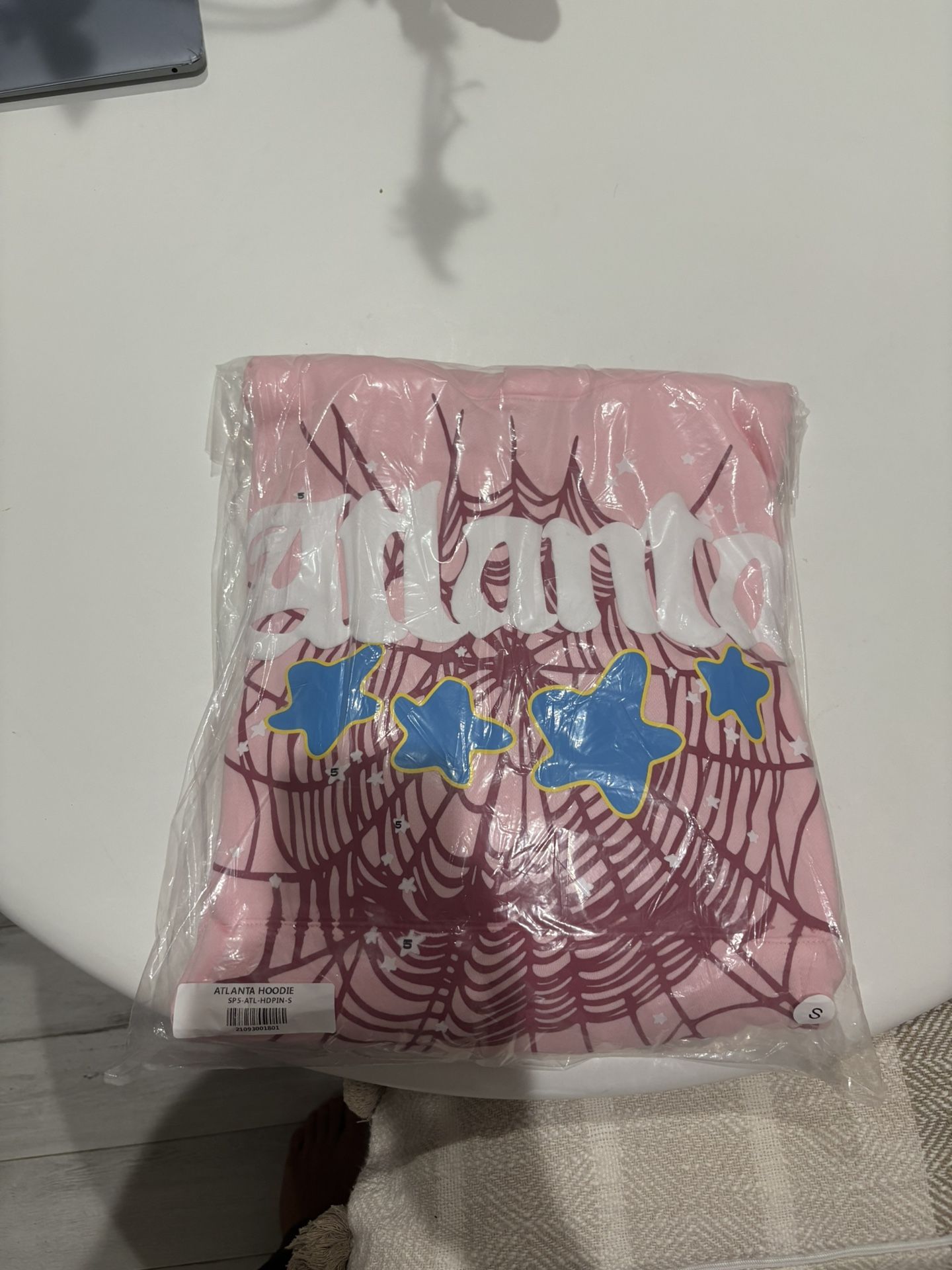 Pink Sp5der Hoodie Atlanta Version Size S