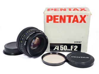 MINT Pentax SMC Pentax-A 50mm f/2 Lens w/ Box for DSLR or SLR Pentax Cameras - K Mount