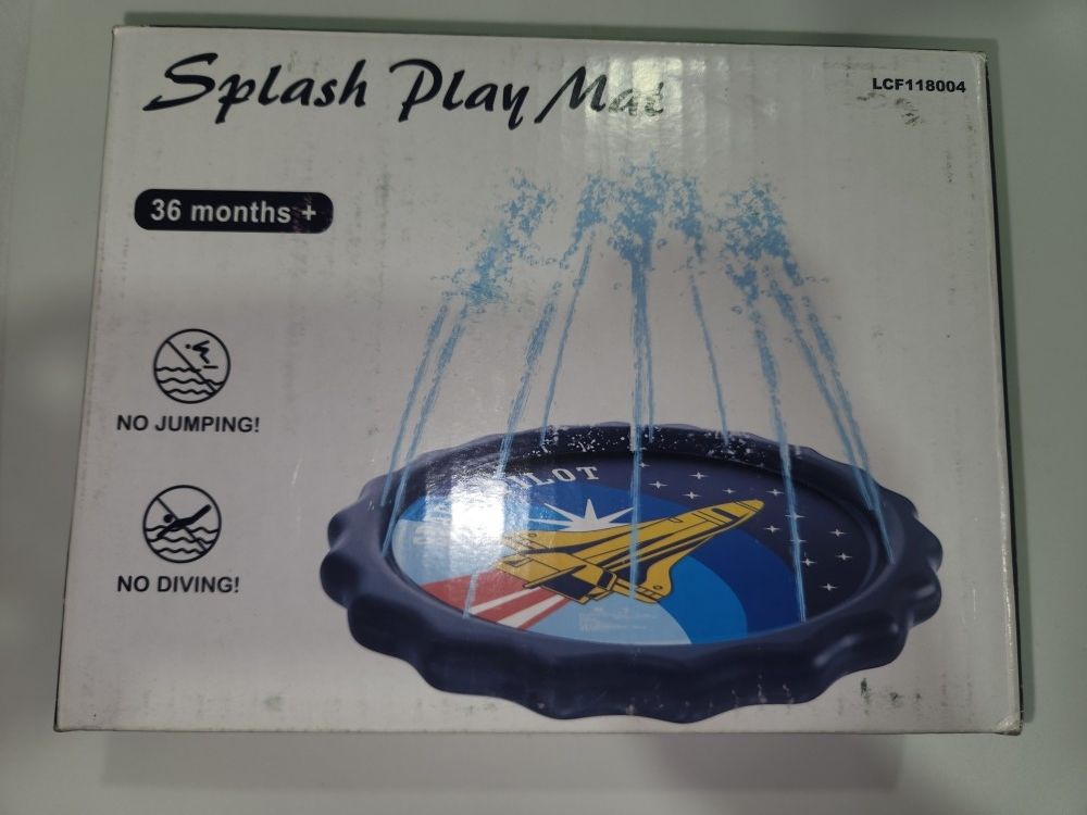 Splash Play Mat - Space Pilot - 68"D Outdoor Connect to Sprinker