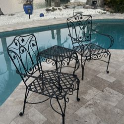 Rod iron table and chairs