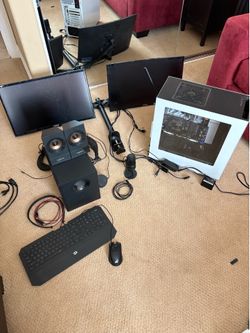 Complete Dual Monitor Gaming PC Setup
