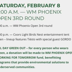 Waste management Saturday Ticket For Sale !Must Enter With Me!