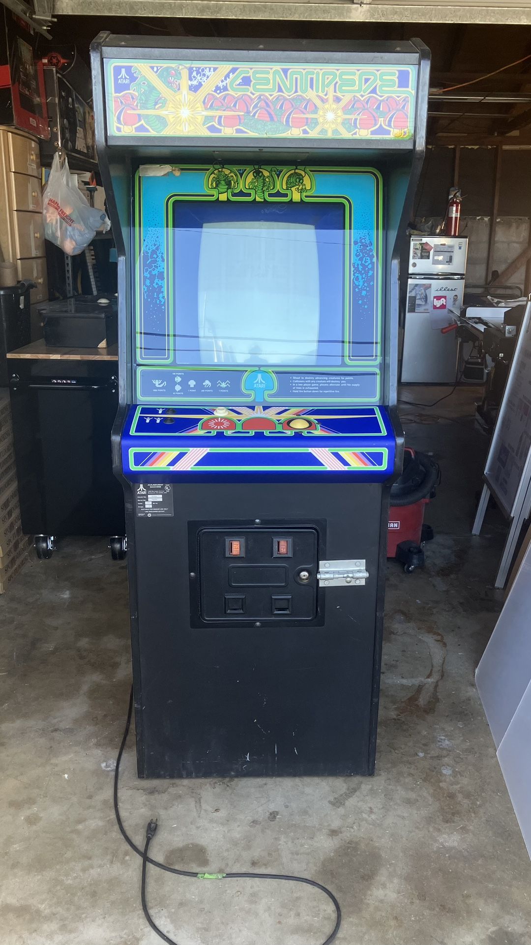 Original Centipede Atari Arcade Machine Serial# 24(contact info removed)