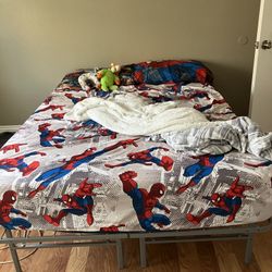 Full Bed With Metal Frame 