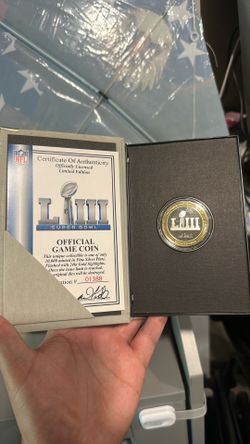 Limited edition Rams vs Patriots game coin