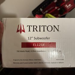 Triton 12 Inch Subwoofer 700 Watts Single 4 OHM EL12S4 W/ Sub Enclosure