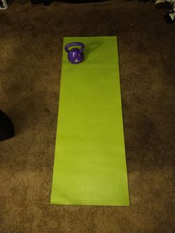 Yoga mat and weight