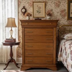 Vintage Oak Dresser / Chest Of Drawers 
