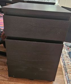 IKEA 2 Drawer Filing Cabinet on Casters