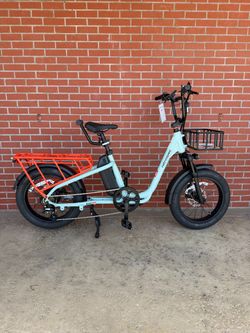 Retrospec Roo Rev XL Cargo Electric Bike - Mint
