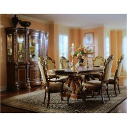 Pulaski dining room set table 8 chairs and buffet