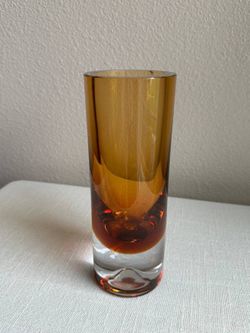 MCM, Murano Amber Vase, 8"