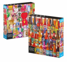 Puzzles-2 pack Beer bottle, perfume