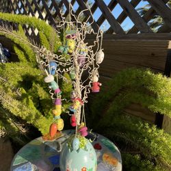 Vintage Hand-Painted Easter Tree