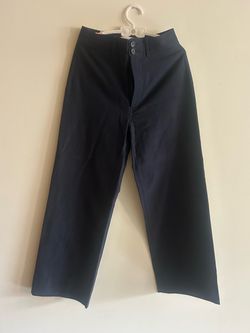 Navy Blue Wide-Leg Trousers