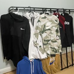 Men’s XXL $10 EACH. Pullovers, Hoodie, Long Sleeve Shirts. Puma Adidas.