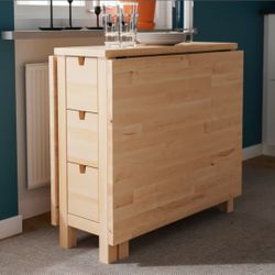 IKEA Norden Folding Table with Drawers