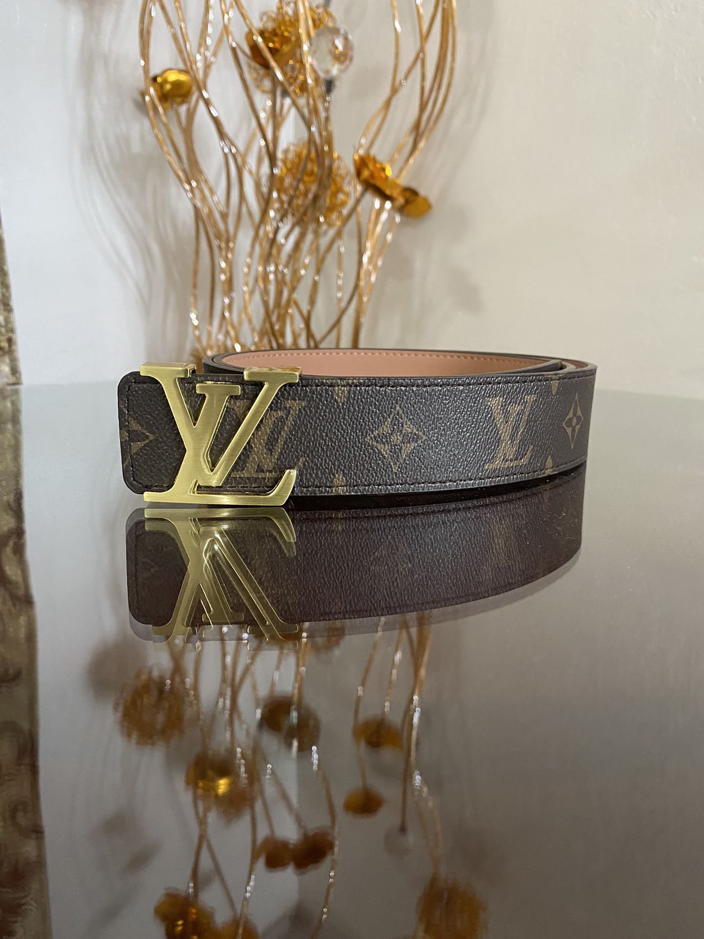 LV Louis Vuitton Brown Belt