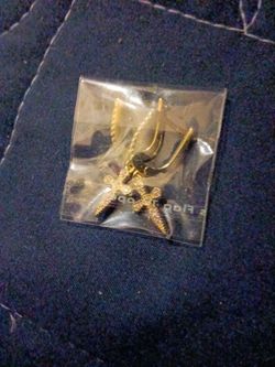 Fashion cross earrings gold-plated