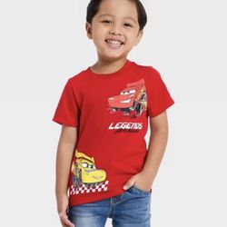 Toddler Boys' Disney Cars Lightning McQueen Legend T-Shirt - Red 5T