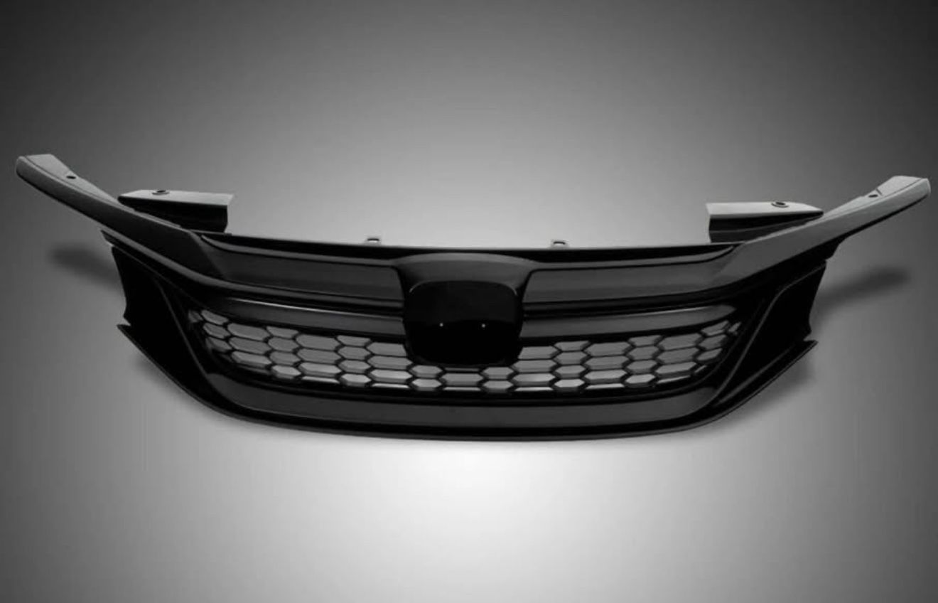 Front Bumper Upper Hood Grill Fit For 16-17 Honda Accord Sedan Sport Style