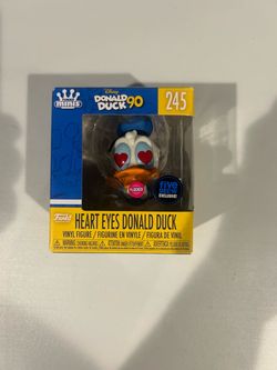 Funko Minis Disney Donald Duck 90th – Heart Eyes Donald Duck #245 Flocked Five Below Exclusive
