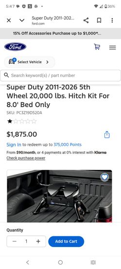 2025 Ford f250 super duty fifth wheel hitch mount