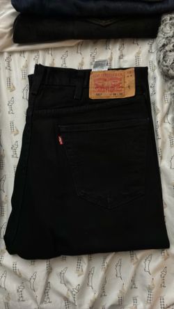 Blue and black Levi 501s 38/32