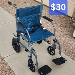 Medline Lightweight Transport Wheel Chair