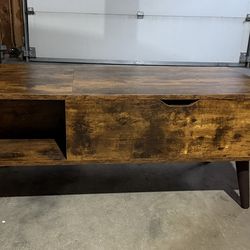 FONTOI 39" Lift Top Rectangle Coffee Table with Hidden Compartment, Side Table for Living Room Bedroom Office, Brown