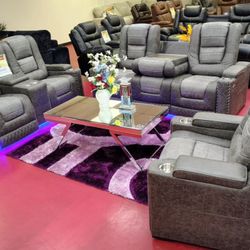 ⭐️Power Reclining Set /w LED light. Ge It Home Now For Only $49 A Pay Later with Or Without Credi . Same Day Delivery 
