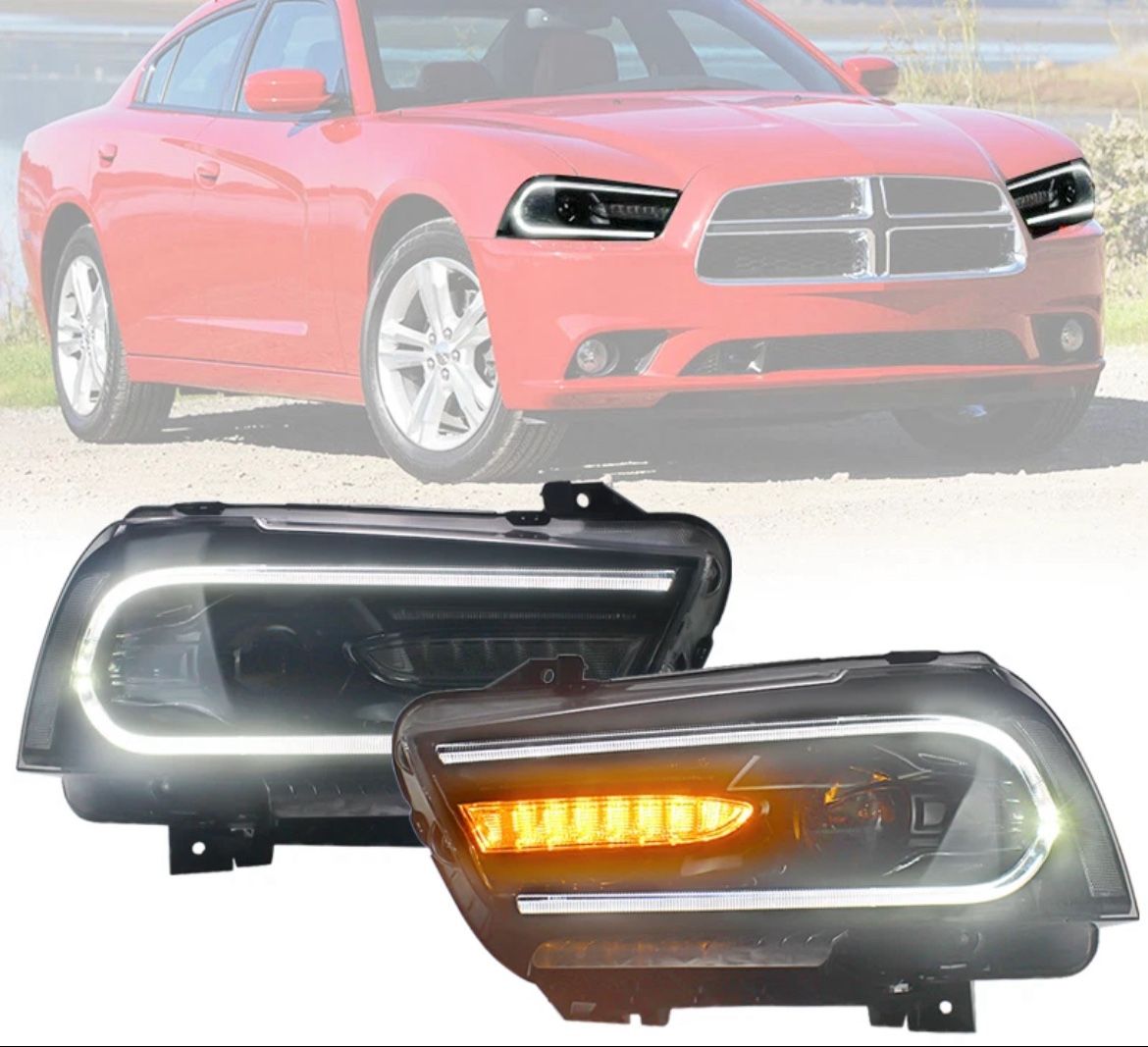 11-14 Dodge Charger LED Sequential  Projector Headlights