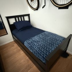 Twin Bed frame and mattress 