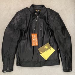 Merlin British Leather Motorcycle Riding Jacket Cambrian