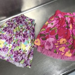Gap Kids Pink and Purple Floral Skirts - Size 12 - EUC/NWT