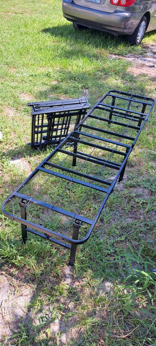 Bed frame no box Spring necessary. Is twin size