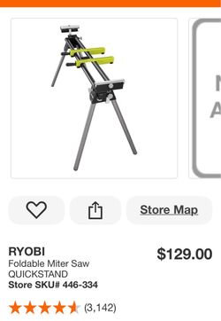 Ryobi Foldable Miter Saw Quickstand