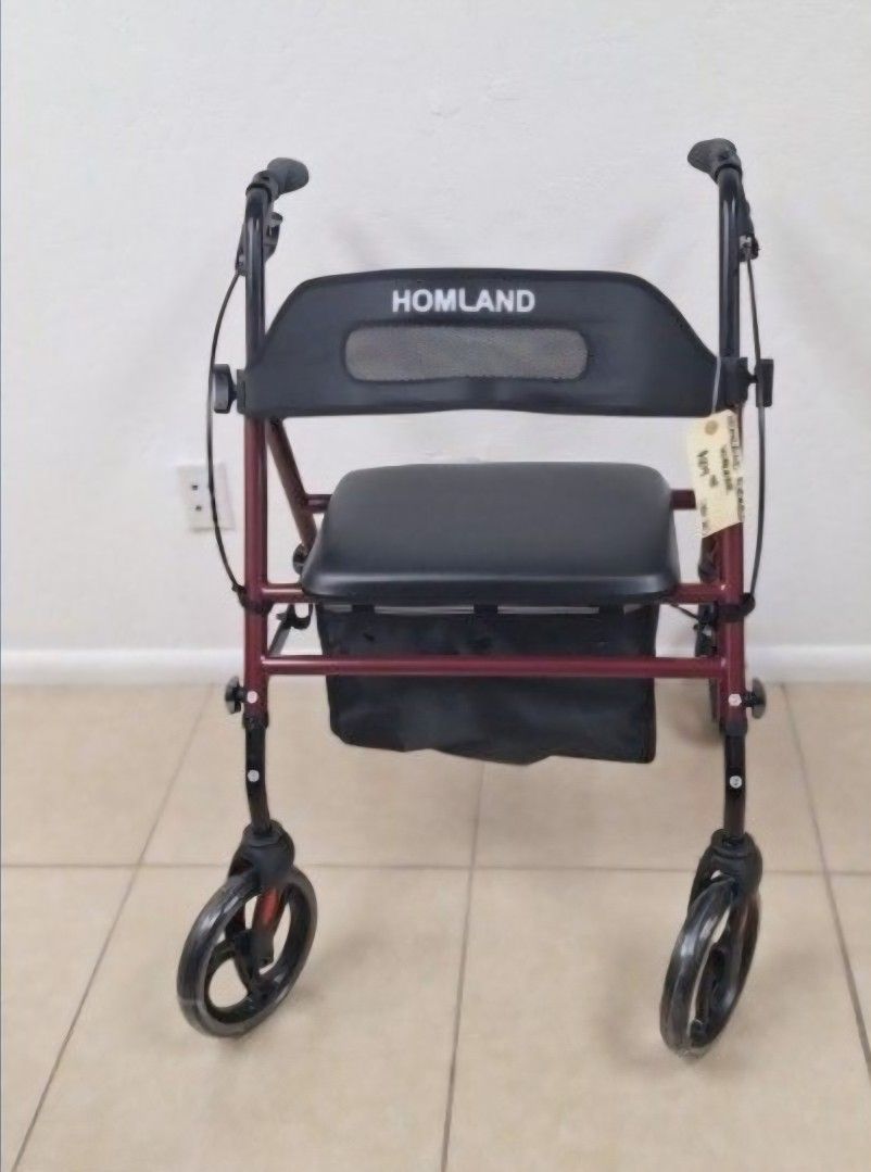 Foldable Rollator Walkers with Seat for Seniors