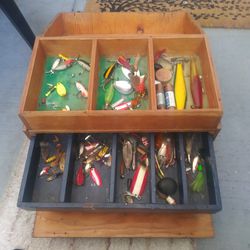 Old Fishing Box And Lures