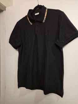 Butrberry Check Trim Cotton polo shirt sz xl