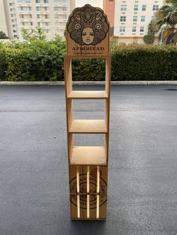 Afrohead Promotional Wooden Display Rack