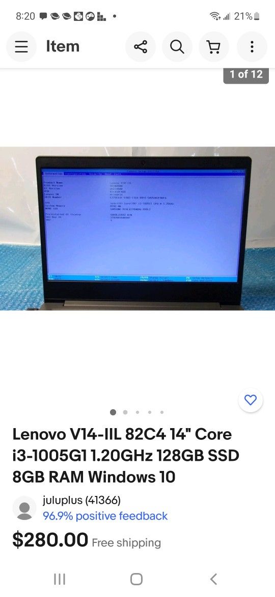 LENOVO LAPTOP V14 IIL