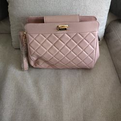Badgley Mischka Vegan Leather Quilted Mini Tote Bag