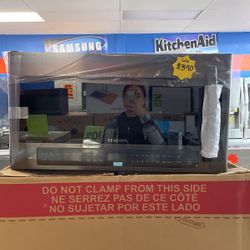 BLACK STAINLESS STEEL SAMSUNG MICROWAVE 