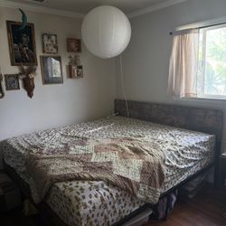 Modern King Bed Frame With Mattress 