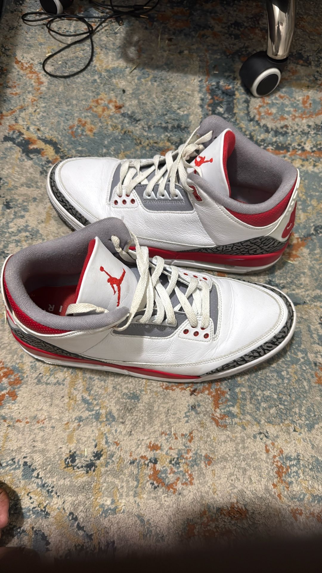 Jordan 3 Fire Red Size [ Size 12 ] – OG Box – Worn