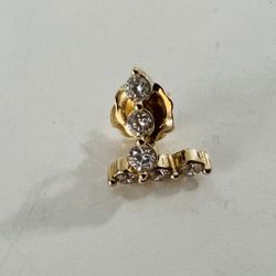 14K Solid Gold Diamonds 💎 Earring For Wedding 